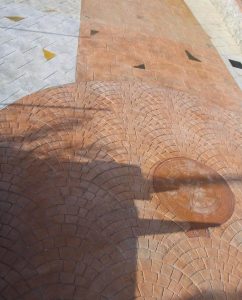 Hormigón impreso Abanico Europe y Piedra Inglesa